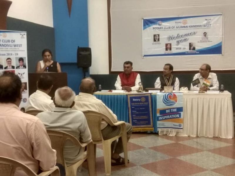 Guest speaking session at Rotary Club of Mumbai Kandivli West